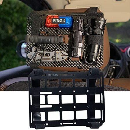 OneTigris 車用ヘッドレストカバー ユニバーサルヘッドレストパネル 車用シートバックオーガナ...