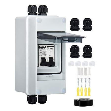 30アンペア 12V-400V PV DC ミニチュアサーキットブレーカー ボックス付き 紫外線防止...