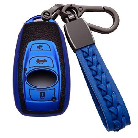 Syodiesn スバル キーフォブカバー ソフトTPU キーチェーン付き キーケースホルダー 36...