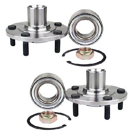 Autoround BR930558K フロントホイールベアリングとハブアセンブリ ペア ジープ コ...
