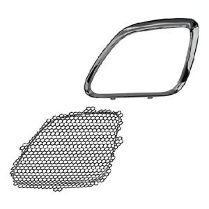 Grille Frame ＆ Mesh Insert Upper Chrome Front Left LH Compatible with 05-09 Pontiac G6 並行輸入品｜import-express-net