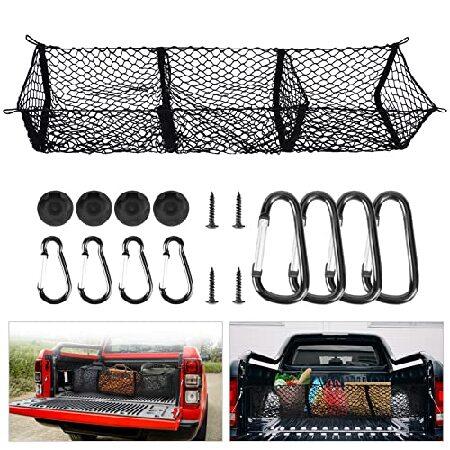 トラック荷台カーゴネット ピックアップトランクメッシュオーガナイザーとストレージ シボレー シルバラ...