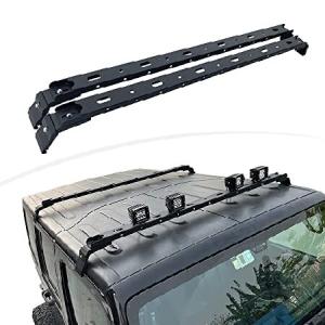XOOKUN スチールルーフラッククロスバー ジープラングラーJK JL (4ドアハードトップ) カヤック＆カーゴラック 並行輸入品｜import-express-net