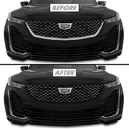 SlickMod クローム削除ブラックアウトビニールオーバーレイ 2020-2023 Cadilla...