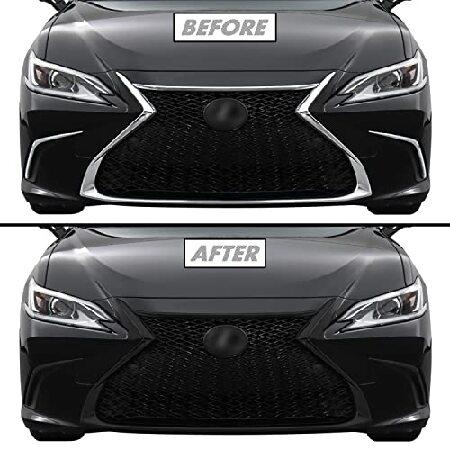 SlickMod クローム削除ブラックアウトビニールオーバーレイ 2019-2023 Lexus E...