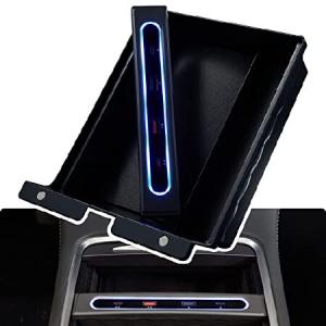 DEDC コンソールオーガナイザートレイ (USBハブ) Tesla 2019-2023 モデル3/Y用 滑らかなスライド技術 Tesla アクセサリー USBドッキングステーション 並行輸入品｜import-express-net