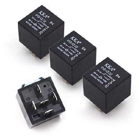 Sodcay 4個 40A 自動車リレー 5ピンリレー 12V 防水カーリレー オートリレースイッチ...