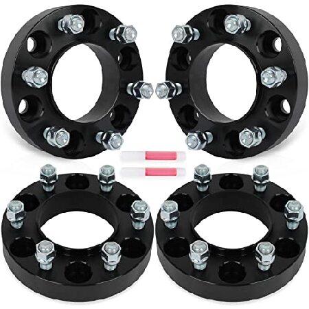 SCITOO ホイールスペーサー 4個 6x5.5 1.25インチ ボア 95.1mm スタッド 1...