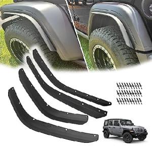 Phamyor フロント＆リアフェンダーフレアエクステンションセット 2018-2023 Jeep Wrangler JL ＆ JLU Unlimited 2/4ドア用 ハイクリアランスフェンダ 並行輸入品｜import-express-net