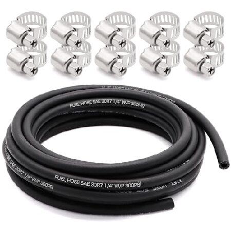 TuoLauthon NBR ゴムID 1/4インチ(6mm) 燃料ホースライン SAE 30R7 ...