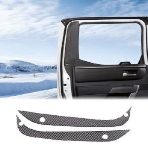 Aunginsy Car Rear Inner Door Window Trim Sticker Compatible with Toyota Tundra 2022 2023 2024 Pickup Truck Real Carbon Fiber Material Decor 並行輸入品｜import-express-net