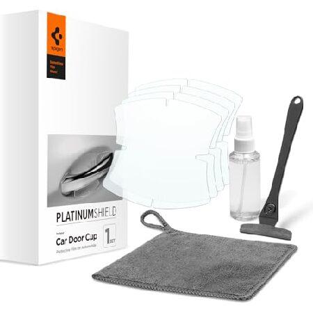 Spigen プラチナ車のドアハンドルカップ用シールドペイント保護フィルム(自動車用ユニバーサルフィ...