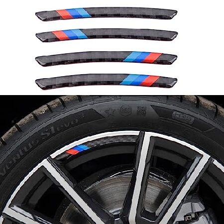 HNLUY 4PCS Carbon Fiber Wheel Center Emblems,Unive...