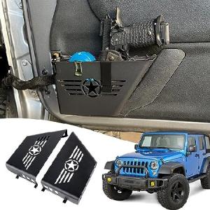 Guina フロントドア収納バッグ ドアサイドインサートボックス 収納ボックス 2007-2018 ジープラングラーJK 2/4ドア用 2個 第二次世界大戦 ファイブス 並行輸入品｜import-express-net