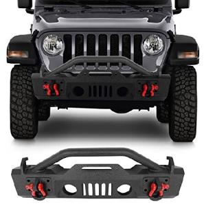 KILOAUTO フロントバンパー 2007-2023 Wrangler JK/JKU/JL/JLUおよび2020-2023 グラディエーターJTテクスチャブラック ウインチプレート＆オリジナル 並行輸入品｜import-express-net