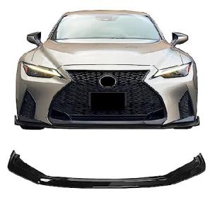 IKON MOTORSPORTS フロントバンパーリップ 2021-2023年式 レクサス IS350 F スポーツトリムのみ IKONスタイル グロス ブラック ABS エアダム フロン 並行輸入品｜import-express-net