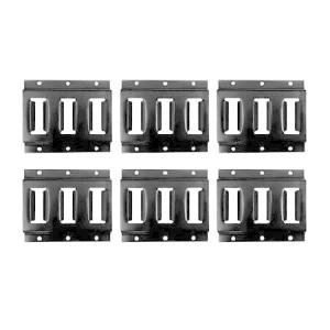 Mega Cargo Control - E Track Tie Down Rail Kit 6" (6 Pack) dor Garages, Vans, Trailers, Motorcycle Tie Downs, ATV Mountings - Black Powder  並行輸入品｜import-express-net