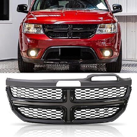 フロントグリルバンパーアッパーグリル 2011-2020 Dodge Journey ABS  用 ...