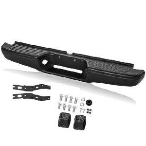 リアバンパーステップバンパーアセンブリ 1995-2004 トヨタ タコマ カーボンスチール Texure Black 並行輸入品｜import-express-net