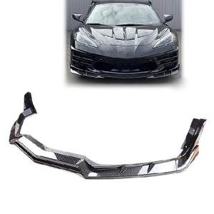 SOSEGA シボレー コルベット C8 Z51 2020-2023 ZR1 スタイル 7ピース フロントバンパー ロワーリップスプリッター ウィングレットキット (カーボンフ 並行輸入品｜import-express-net