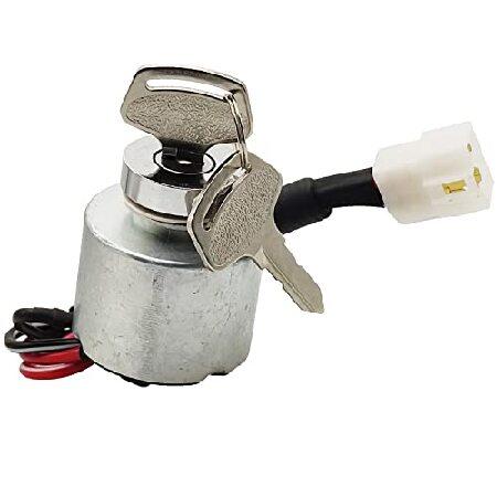 XYZIL イグニッションスイッチ 2キー付き 66101-55200 クボタゼロターン芝刈り機 Z...