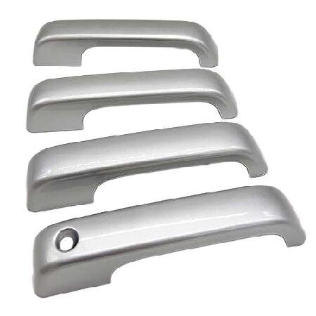 S SIZVER Glossy Silver Color Overlay Side Door Han...