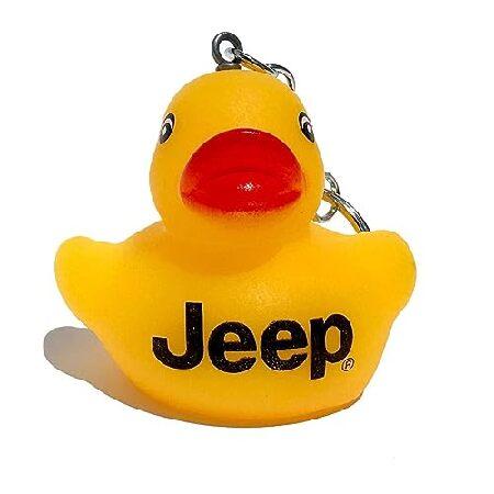 Jeep ラバーダックキーチェーン, ゴールデンイエロー, 2 x 2.25 x 2&quot; 並行輸入品