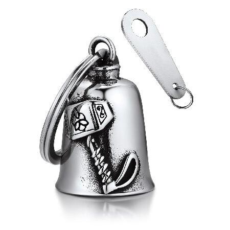 Bandmax オートバイキーチェーン バイカー用 ステンレススチール 安全運転 ガーディアンベル ...