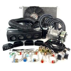 Kit Universal A/C Under Dash Heat ＆ Cool 404-000 WITH FLEX DUCT RECTANGULAR BLACK LOUVERS 12.700 BTU 並行輸入品｜import-express-net