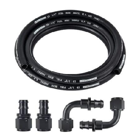 EVIL ENERGY 1/2 Fuel Hose Line Kit, 8AN Push Lock ...