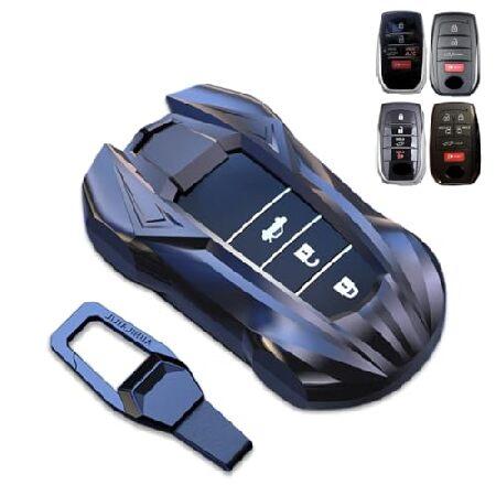 Noreyvis トヨタキーカバーケース 亜鉛合金スマートキーフォブケース ホルダーシェル キーチェ...