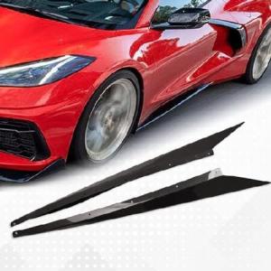 Etesan Carbon Fiber Painted Side Skirt Fit for Corvette C8 2020-2023 Nerf Bar Protection ABS Decoration 並行輸入品｜import-express-net