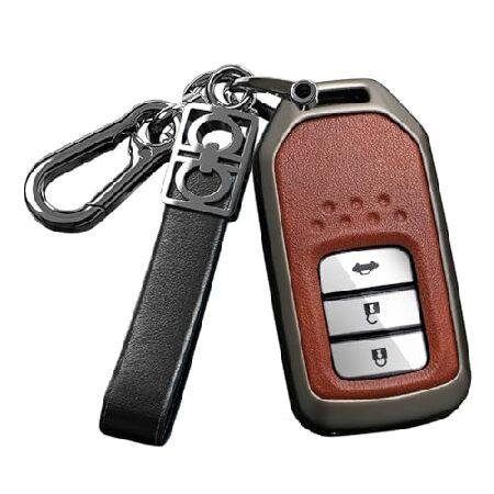 ontto Metal and Leather Key Fob Cover Car Key Case...