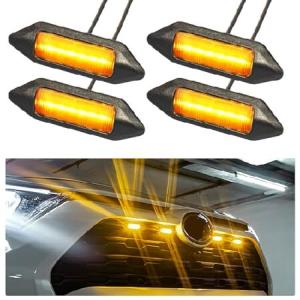 アンバー グリルライト 2023 2024 トヨタ RAV4 2019-2022 LEDグリルライト フロントグリル Rapto r Light DRL RAV4アクセサリー用 Hybird LE XLE SE  並行輸入品｜import-express-net