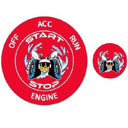 TOOLEPIC 車用プッシュスタートボタンカバー ダッジチャレンジャーチャージャー ダーツスキャッ...