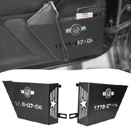 Riasdy メタルフロントドア収納ボックス アメリカ国旗 独立記念日 彫刻入りドアサイドインサート...