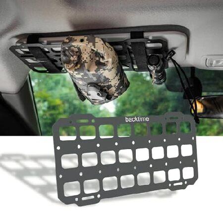 Backtime 車用サンバイザーオーガナイザー アップグレードされたアルミニウム合金車両リジッド ...
