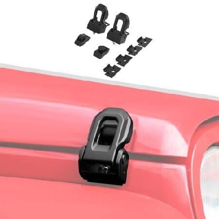 Metal Hood Latches Compatible with Jeep Wrangler J...