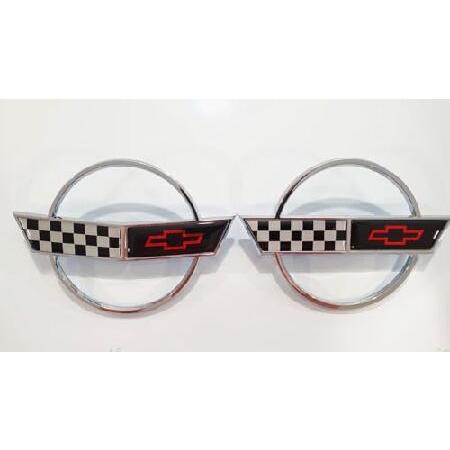 Pair Front Nose ＆ Gas Fuel Lid Cross Flag Emblem B...