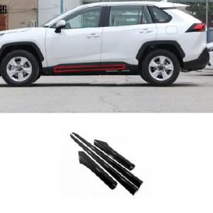 MYCNLEE 自動車アクセサリー サイドドア ボディモールディングカバー 衝突防止トリム トヨタ RAV4 2024 2023 2022 2021 2020 2019に対応 (ブラック) 輸入品