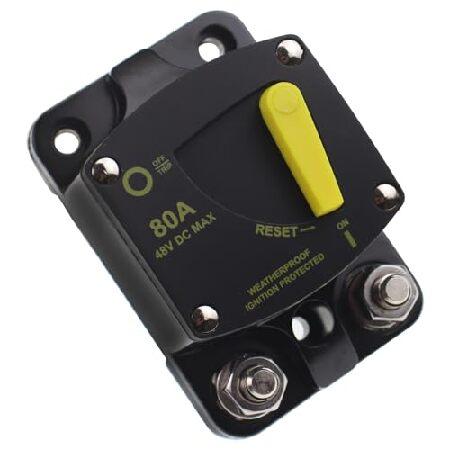 ZOOKOTO 12-48V 80A Amp Circuit Breaker with Manual...