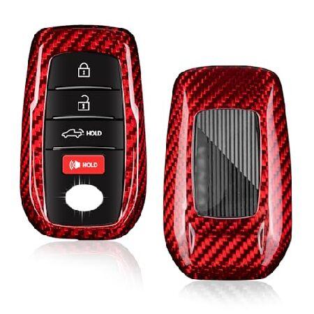T-carbon トヨタ Venza キーフォブカバー 本物のガラスファイバー キーフォブケース 2...