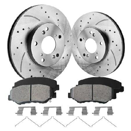 funire Brake Pads and Rotors Kit Front Vented for ...