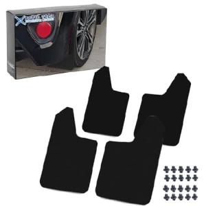 x xotic tech ユニバーサル フロントとリア ブラック マッドフラップ スプラッシュガード マッドフラップ フェンダーフレア ダーティトラップ 車 ピ 並行輸入品｜import-express-net