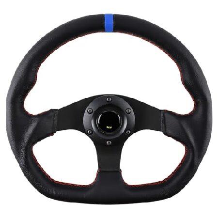 QYMOPAY 13 inch 6 hole Racing Steering Wheel 3 Alu...