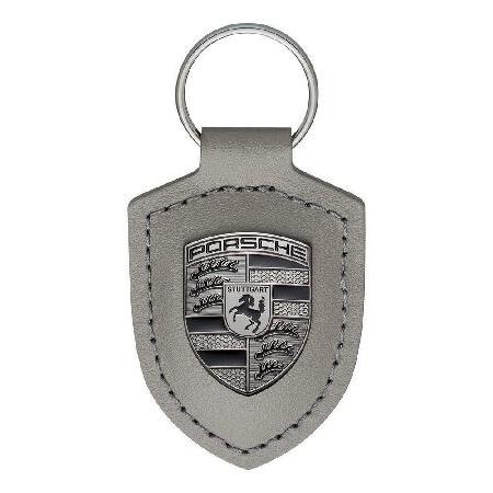 Porsche Leather Turbonite Gunmetal Key Ring 輸入品