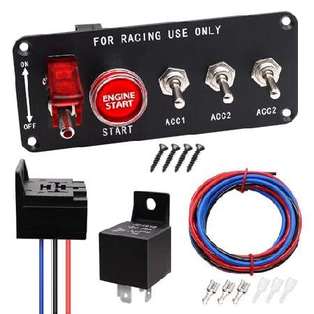 mankk Ignition Switch Panel 5 in 1 DC 12V Toggle S...
