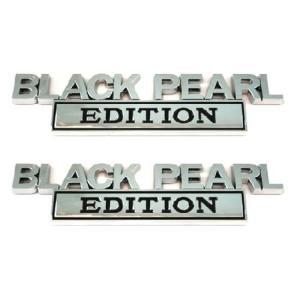 2pcs Black Pearl Emblem Decal Custom 3D Letter Black Pearl Edition Badge Sticker Compatible with Truck F150 F250 F350 Silverado 1500 2500 3 並行輸入品｜import-express-net