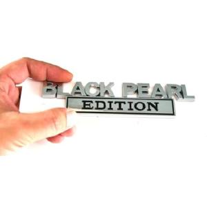1pc Black Pearl Emblem Decal Custom 3D Letter Black Pearl Edition Badge Sticker Compatible with Truck F150 F250 F350 Silverado 1500 2500 35 並行輸入品｜import-express-net