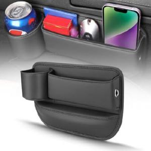 カーレザーカップホルダーギャップバッグ、カーシートギャップストレージボックス、カーシートギャップオーガナイザー、レザーカップホルダーギャッ 並行輸入品｜import-express-net